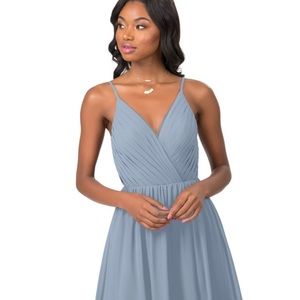 Azazie Gracie 
Dress Color: Steel Blue      
Size 4